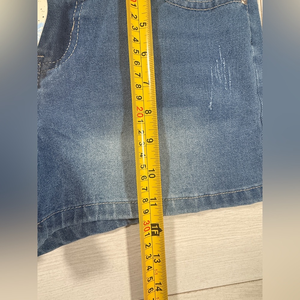 NWT California Vintage Light Blue Distressed Denim jean Shorts Size 7 - Picture 15 of 15